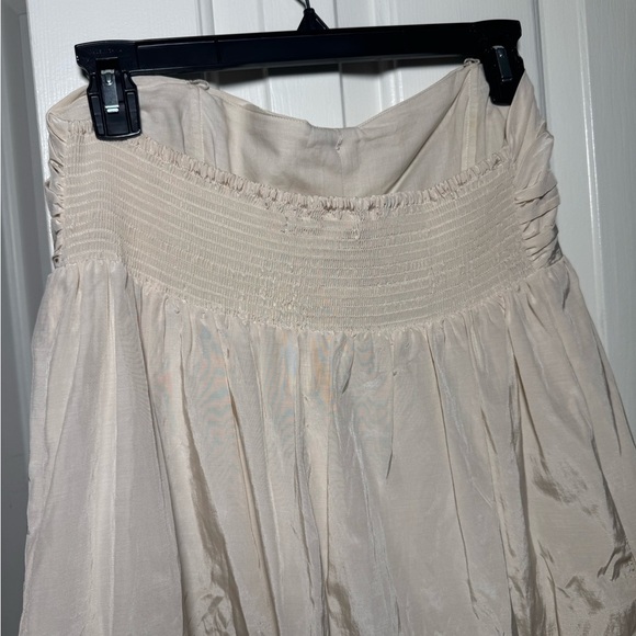 To the Max Cream Button-Front Strapless Midi Dress Size Medium - Picture 2 of 8